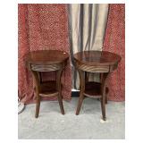 2 Bassett Accent End Tables W/ Drawers