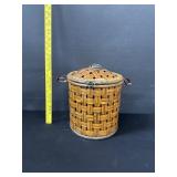 Bamboo Basket W/ Latch Lid