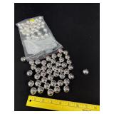 Large Lot Of  Sphere Silver Beads