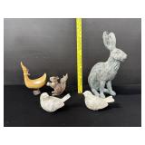 Rabbit Squirrel Doves Duck Figures