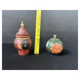 Moon & Stars Hand Painted Containers W/ Lids