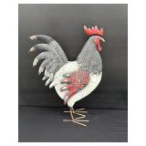 Metal Red Black & White Rooster