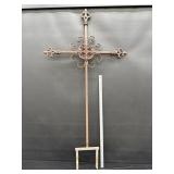 Vintage Rustic Cast Iron Yard Cross