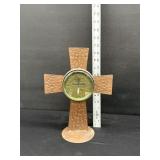 Vintage Heavy Metal Cross W/ Votive Holder