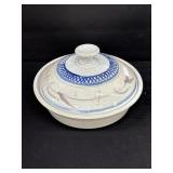 Vintage Art Pottery Covered Casserole Dish