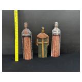 3 Old Wood Carved Wise Men