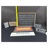 Large Lot of Wood Signeage Kitchen & More