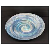 Large Iridescent Sparkle Glass Bowl