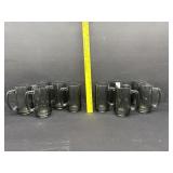 10 Libby Optic Smoked Beer Mugs