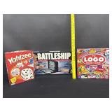 Battleship Yahtzee and Logo Game