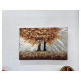 Fall Trees Absract Art Canvas Wall Hanging