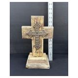 Vintage Wood Standing Cross
