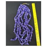 Large Lot Purple Pebble Stone Beads