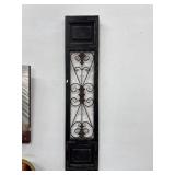 Wood Panel W/ Wrought Iron Scroll Work