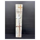 Peace Joy & Love Distresed Wood Wall Hanging