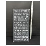 Inspirational Sayings Canvas Wall Hanging