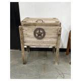 Old Rustic Texas Star Ice Chest W/ Bottle Opener