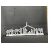 Vintage Pewter Nativity Scene