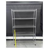 Crescent Chrome 5 Tier Heavy Duty Metal Shelves