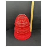 Vintage Heavy Red Fiesta Nesting Bowls