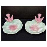 Vintage Royal Copley Trinket Dishes Birds