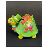 Vintage 1968 Holiday Fair Turtle Bank