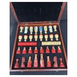 Vintage Thomas Pacconi Wood Chess Checker Set