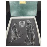 Vintage Mikasa Heavy Crystal Nativity In Org Box