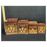 Vintage Woodcraft Strawberry Canister Set