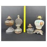 4 Antique Oil Lamps