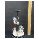 Snowman Candlestick Holder
