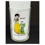 Vintage Snow White & Dopey 4 Oz Glass Disney