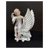 Vintage Ucago Boy W/ Swan Figurine