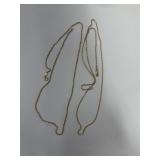 2 14K Gold Rope Chains 8.2 Grams 20" & 24 1/2"