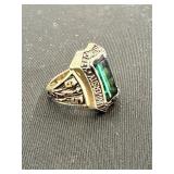 10K Gold Class Ring San Antonio TX Emerald 10.5 GR