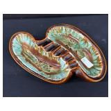 Vintage Mid-Century Brown Glazed Ashtrya USA