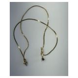 14K Gold Chain & Pendant Tested 2.5 Grams 16"