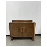 Mid-Century Burl Walnut Server