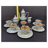 Vintage Turkish Coffee Lusterware Set