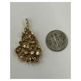 14k Gold Nugget Pendant  9.1 Grams 14k Gold Nugget Pendant  9.1 Grams