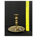 Vintage Brass Chamberstick Candle Holder