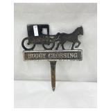 Vintage Buggy Crossing Iron Yard Art