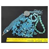 Lot Of Jasper & Turquoise Beads Large Small
