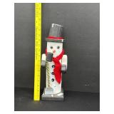 HomemadeLCarved Log Shovel Snowman