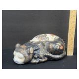 Hand Painted Gold Gilt Oriental Cat