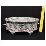 Oriental Accent Oval Footed Bowl