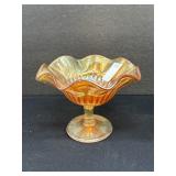 Vintage Fenton Carnival Glass Pedestal Candy Dish