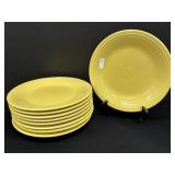 9 Homer Laughlin Yellow Fiesta Dinner Plates