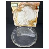 VIntage Imperial Glass Christmas Tree Platter