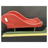 Large Vintage Wood Santa Sleigh